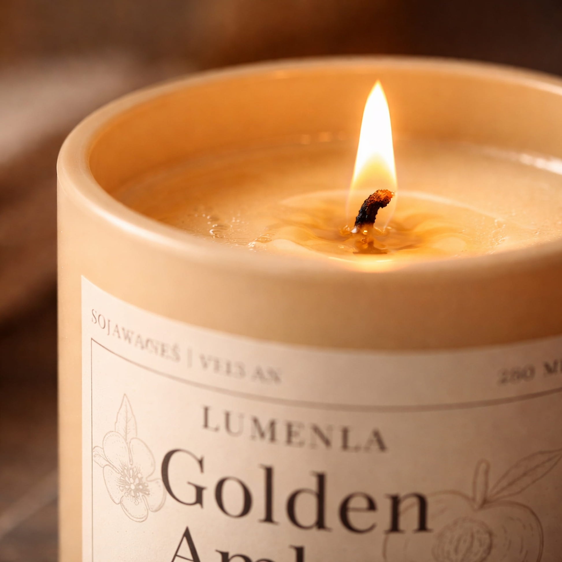 Golden Amber Duftkerze – Bergamotte, Blutorange und sinnlicher Amber