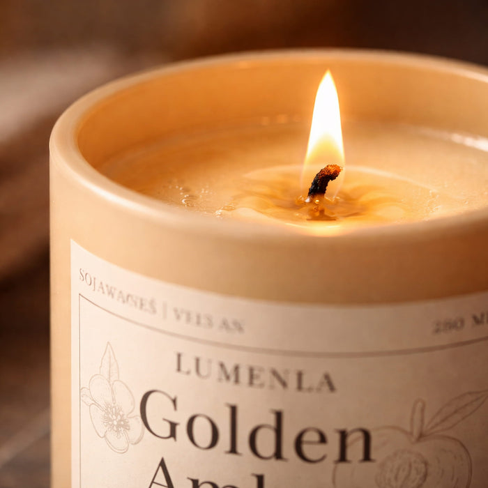 Golden Amber Duftkerze – Bergamotte, Blutorange und sinnlicher Amber
